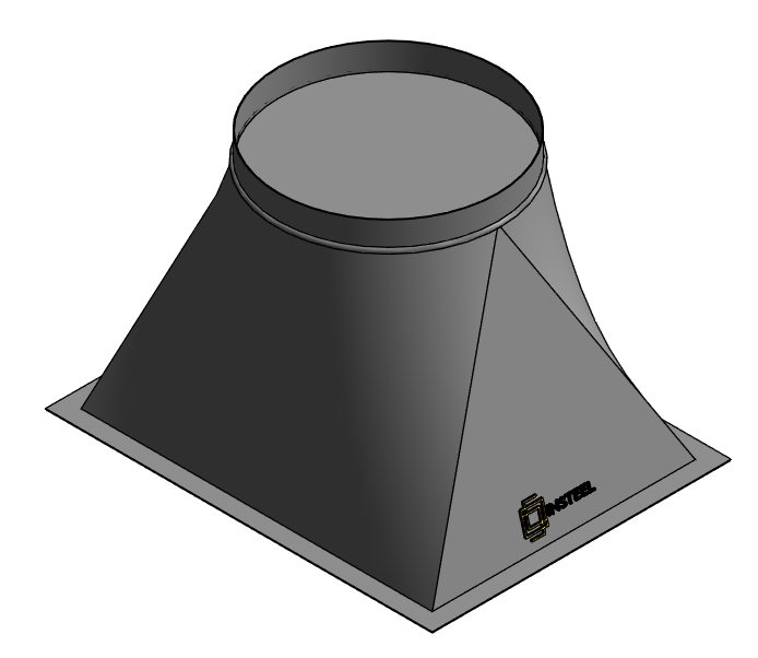 INSTEEL-Переход прямоугольник-круг-ВЭПК